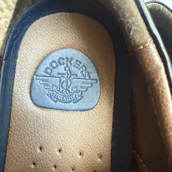 Dockers Oxford Dress Shoe Mens US 10 W Gordon EU 41.5 Leather Cap Toe Lace Up - Picture 4 of 9